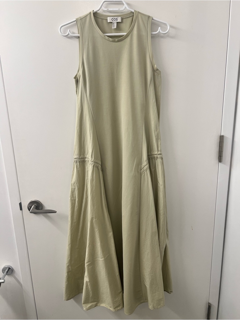 COS PANELLED GATHERED-SIDE MIDI DRESS - Picture 5 of 8